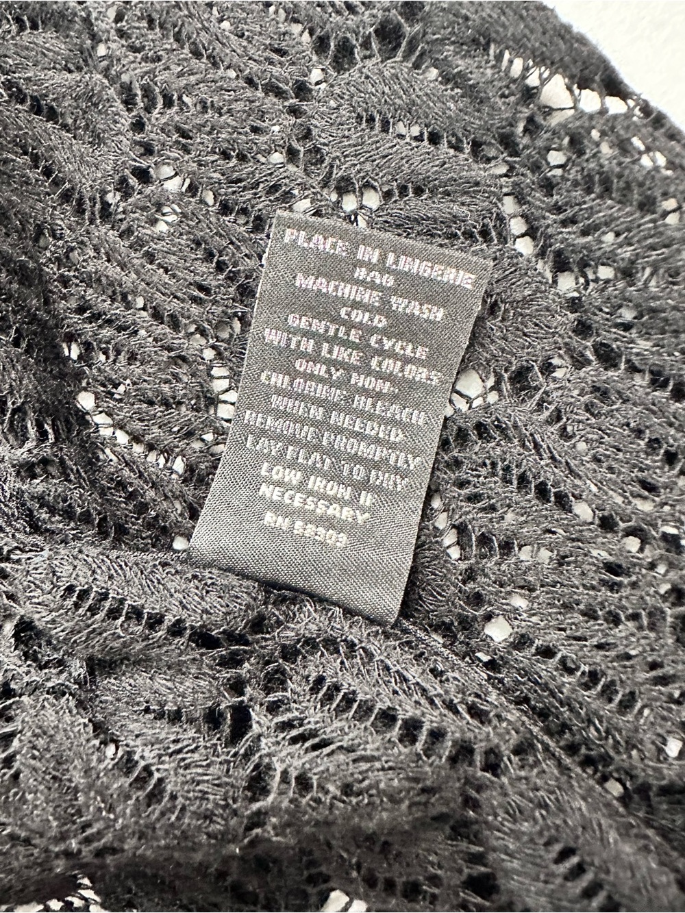 Slim Factor Open Loose Knit Lace Duster Cover Up Longline Cardigan Black 1X - Picture 8 of 8